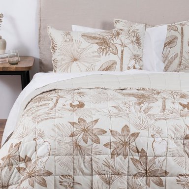 QUILT ESTAMPADO BIRDS 2 PLAZAS CAMEL - 2