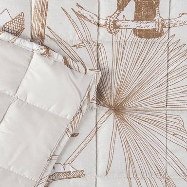 QUILT ESTAMPADO BIRDS 2 PLAZAS CAMEL - 3