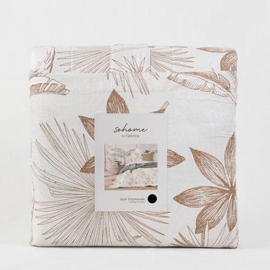 QUILT ESTAMPADO BIRDS 2 PLAZAS CAMEL - 4