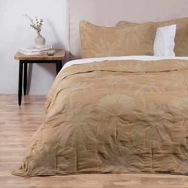 QUILT JUNGLE 2 PLAZAS CAMEL - 1