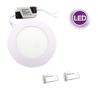 FOCO LED PANEL 6 WATT EMBUTIDO REDONDO LUZ FRIA PARA CIELO FALSO - 1