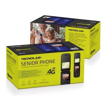 TELÉFONO SENIOR TECNOLAB 4G TL456 SHELL SHAPE AZUL - 3