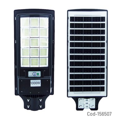FOCO PARA POSTE SOLAR 1000W CON 15 PLACAS 924 LED PVC CON CONTROL Y SENSEOR - 1