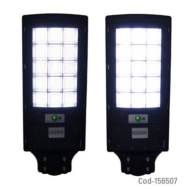 FOCO PARA POSTE SOLAR 1000W CON 15 PLACAS 924 LED PVC CON CONTROL Y SENSEOR - 3