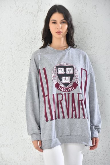 POLERON CASUAL MUJER GRIS - 1