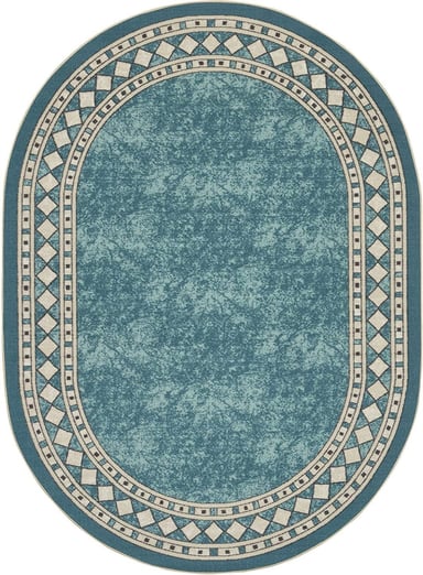 ALFOMBRA MROTTO ANTIDESLIZANTE CONTEMPORÁNEA MODERNA ALFODIA REDONDA CELESTE GOMA 150 X 150 CM - 2