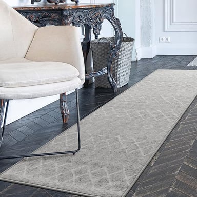 ALFOMBRA MROTTO ANTIDESLIZANTE CONTEMPORÁNEA MODERNA ALFODIA PASILLO GRIS 60 X 550 CM - 1