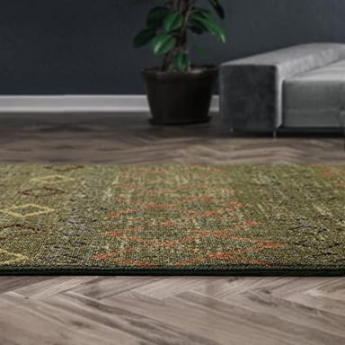 ALFOMBRA MROTTO ANTIDESLIZANTE CONTEMPORÁNEA MODERNA ALFODIA PASILLO VERDE 60 X 305 CM - 4