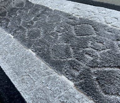 ALFOMBRA MROTTO ANTIDESLIZANTE CONTEMPORÁNEA MODERNA ALFODIA PASILLO GRIS GOMA SIN OVERLOCK 70CMX4M - 2