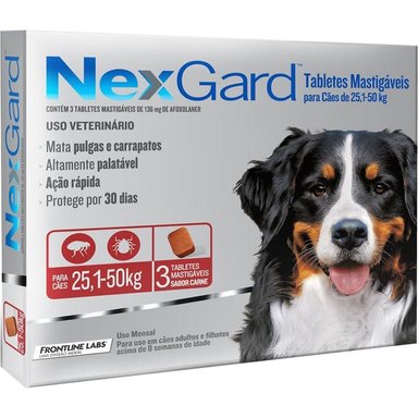 NEXGARD 25 A 50 KG X 3 COMPRIMIDOS ANTIPULGAS Y GARRAPATAS - 1