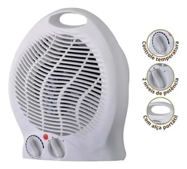 CALEFACTOR SISTEMA SEGURIDAD TERMOVENTILADOR CALENTADOR 2000W - 4