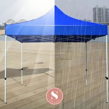 TOLDO PLEGABLE 3 X 3 METROS IMPERMEABLE COLOR AZUL TERRAZA - 6