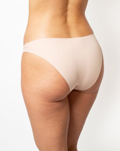 PACK 3 CALZÓN ALGODÓN MUJER UNICA LINGERIE BEIGE BIKINI HYDROFLEX SIN DEMARCACIÓN - 5