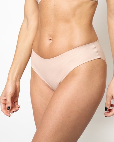 PACK 3 CALZÓN ALGODÓN MUJER UNICA LINGERIE BEIGE PANTALETA HYDROFLEX SIN DEMARCACIÓN - 4