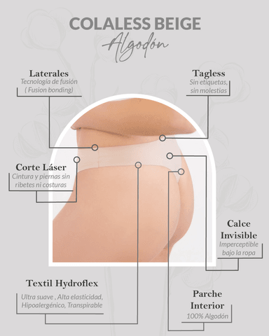 PACK 3 CALZÓN ALGODÓN MUJER UNICA LINGERIE MULTICOLOR COLALESS HYDROFLEX SIN DEMARCACIÓN SURTIDO - 4