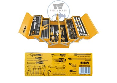SET HERRAMIENTAS INGCO CAJA METALICA INDUSTRIAL + 59 HTAS MAN - 1