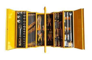 SET HERRAMIENTAS INGCO CAJA METALICA INDUSTRIAL + 59 HTAS MAN - 2
