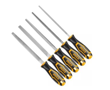 SET HERRAMIENTAS INGCO LIMAS 5 PIEZAS 8 PULGADAS ACERO INDUSTRIAL - 2