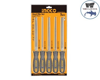 SET HERRAMIENTAS INGCO LIMAS 5 PIEZAS 8 PULGADAS ACERO INDUSTRIAL - 4