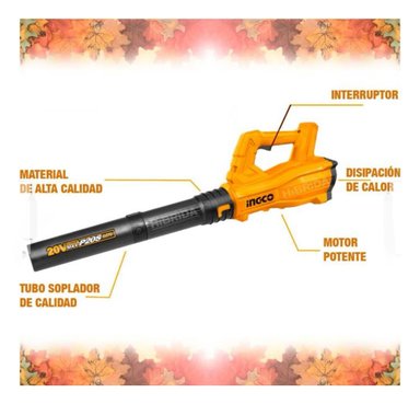 SOPLADOR INALÁMBRICO INGCO 20V 8.5 M3/MIN CABLI203235 - 4