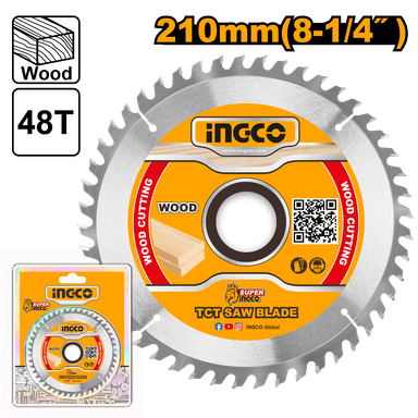 DISCO INGCO SIERRA CIRCULAR MADERA 210 MM 48T TSB121022 - 3