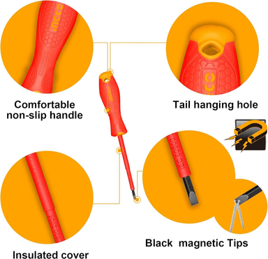 SET DESTORNILLADORES ELECTRICOS AISLADO 6PCS INGCO HKISD0608 - 6