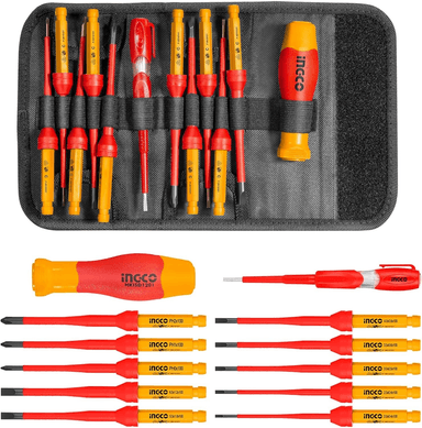 JUEGO 12 PCS DESTORNILLADORES AISLADOS INTERCAMBIABLE INGCO - 5