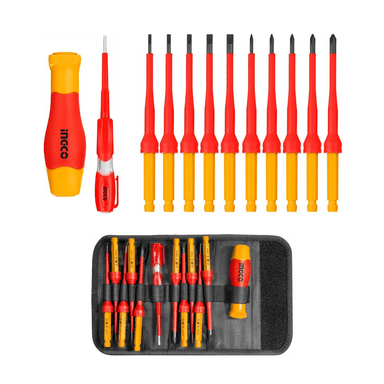 JUEGO 12 PCS DESTORNILLADORES AISLADOS INTERCAMBIABLE INGCO - 6