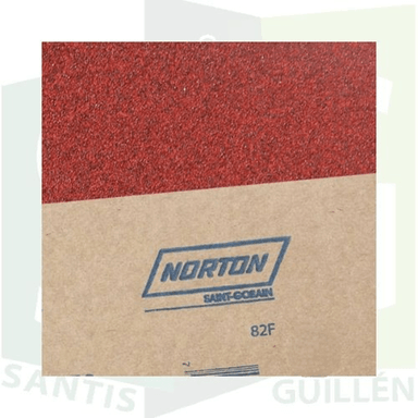 SET 10 LIJAS EN SECO MADERA MASILLA NORTON 225X275 MM A-257 GRANO 180 - 2