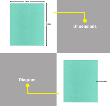SET 50 LIJAS P40 80 120 180 MULTIMATERIAL 145X114 MM INGCO - 4