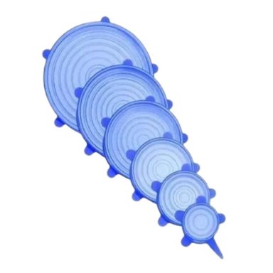 SET 6 TAPAS SILICONA EXTENSIBLE ANTI ESCURRIMIENTOS - 3