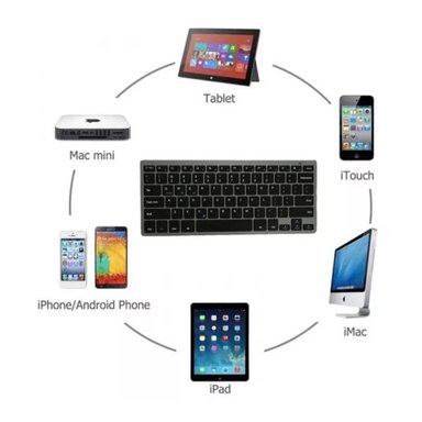 TECLADO UNIVERSAL INALÁMBRICO CLICK VENTAS BLUETOOTH WEIBO WB-8055 - 2