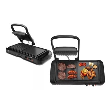 PLANCHA ASADERA PARRILLA 2 EN 1 PORTÁTIL RAF 1600W ELÉCTRICA - 4