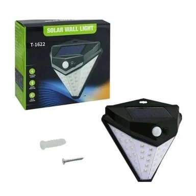 FOCO SOLAR LAMPARA LED SENSOR DE MOVIMIENTO DE PARED T-1622 - 5