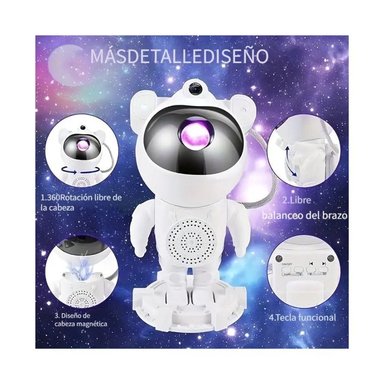 LÁMPARA CLICK VENTAS ASTRONAUTA GALAXIA BLUETOOTH PARLANTE LUZ USB - 5