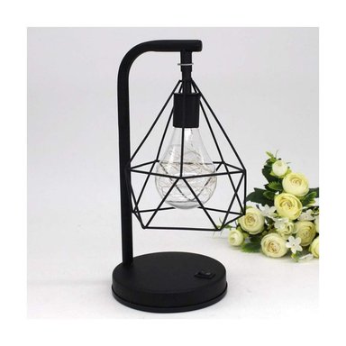 LÁMPARA DE MESA CLICK VENTAS DE METAL DISEÑO DIAMANTE DECORACIÓN HOGAR A PILAS - 2
