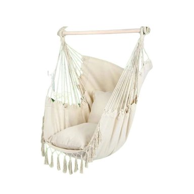HAMACA SILLON GIRATORIA IDEAL PARA JARDIN COLOR BEIGE - 1