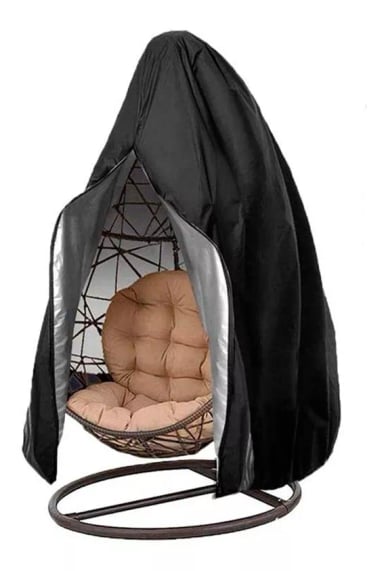 FUNDA SILLA COLGANTE DURADERA IMPERMEABLE RESISTENTE NEGRO - 1