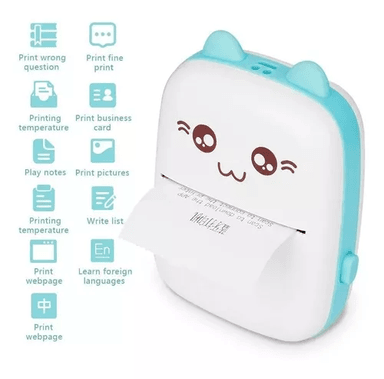 MINI IMPRESORA TÉRMICA PORTÁTIL BLUETOOTH GATITO + 1 ROLLO - 2