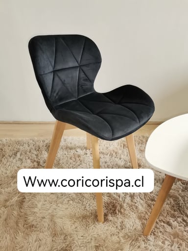 SILLA MARIPOSA FELPA NEGRO - 1