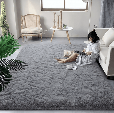 ALFOMBRA SHAGGY PELUDAS GRIS 150 X 200 CM - 1