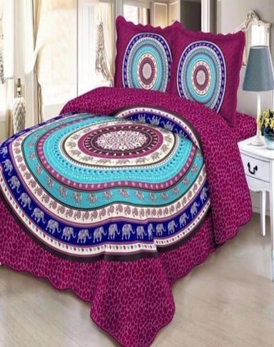 CUBRECAMA MULTICOLOR QUILT 2 PLAZAS+2 FUNDAS VERANO FRESCO 13N02 - 3