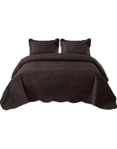 CUBRECAMA CAFE QUILT 2 PLAZAS+2 FUNDAS VERANO 13N04 - 1
