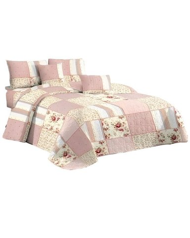 CUBRECAMA TURQUESA QUILT MAS JUEGO SABANAS 2 PLAZA - 1