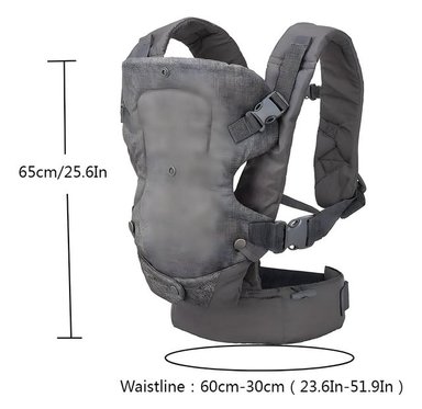 PORTABEBÉ MOCHILA ERGONÓMICA 4 EN 1 GRIS - 4