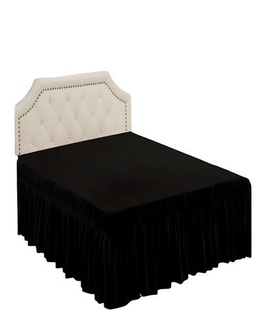 FALDON DE CAMA SIN FUNDA 2 PLAZAS EN COLOR NEGRO - 2