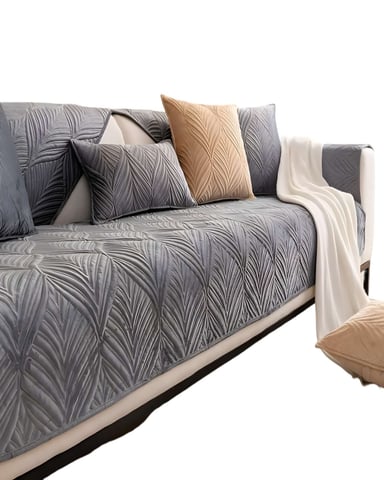 PACK DE 5 FUNDAS PARA SOFA CON DISEÑO GRIS - 2