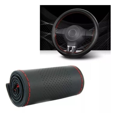 FUNDA CUBRE VOLANTE COSIDO PARA AUTO + HILO Y AGUJA /R&C - 1