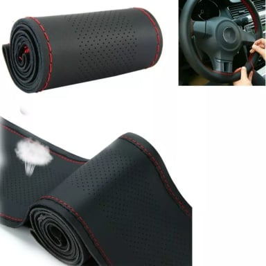 FUNDA CUBRE VOLANTE COSIDO PARA AUTO + HILO Y AGUJA /R&C - 3