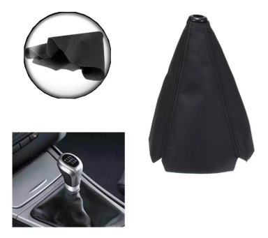 FUNDA CUBRE PALANCA DE CAMBIOS ECO CUERO NEGRO AUTO UNIVERSA - 3